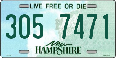 NH license plate 3057471
