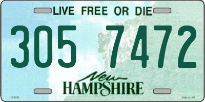 NH license plate 3057472