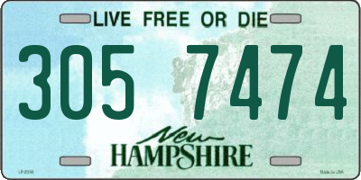 NH license plate 3057474