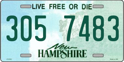 NH license plate 3057483