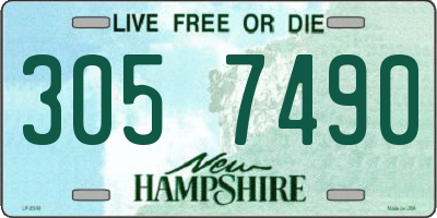 NH license plate 3057490