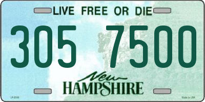 NH license plate 3057500