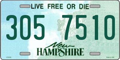 NH license plate 3057510