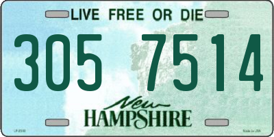 NH license plate 3057514