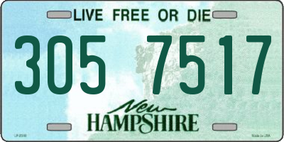 NH license plate 3057517