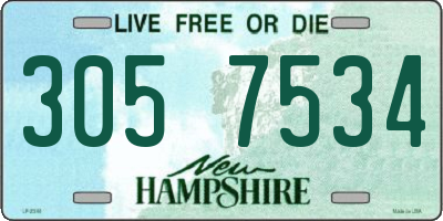 NH license plate 3057534