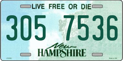 NH license plate 3057536