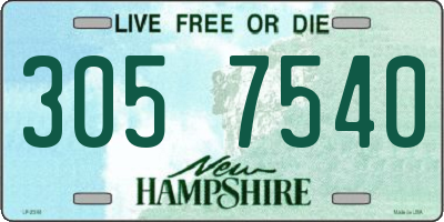 NH license plate 3057540