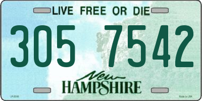 NH license plate 3057542
