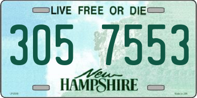 NH license plate 3057553