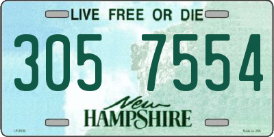 NH license plate 3057554