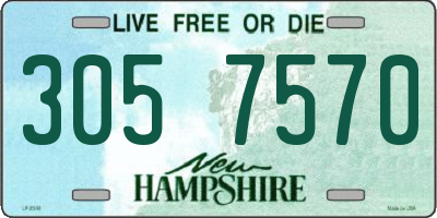NH license plate 3057570