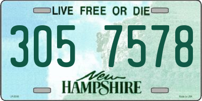 NH license plate 3057578