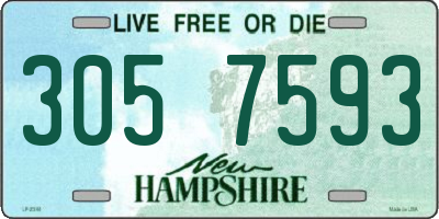 NH license plate 3057593