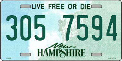 NH license plate 3057594