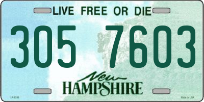 NH license plate 3057603