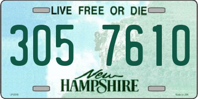 NH license plate 3057610