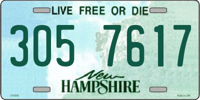 NH license plate 3057617