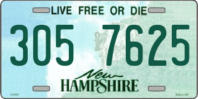 NH license plate 3057625