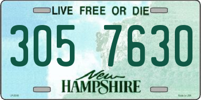 NH license plate 3057630