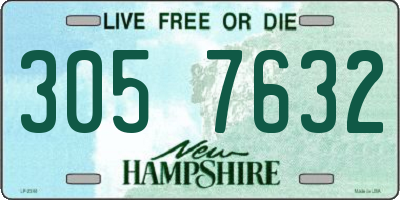NH license plate 3057632