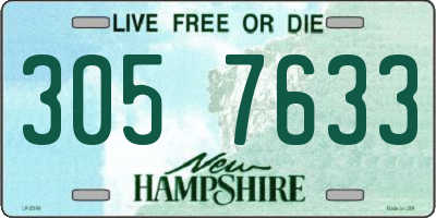 NH license plate 3057633
