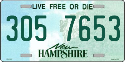NH license plate 3057653