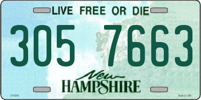 NH license plate 3057663