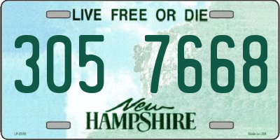 NH license plate 3057668