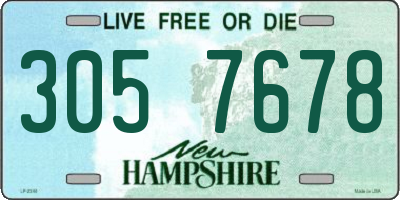 NH license plate 3057678