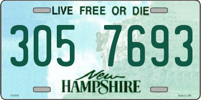 NH license plate 3057693