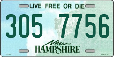 NH license plate 3057756