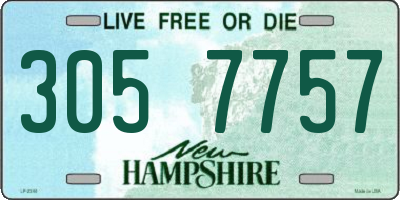 NH license plate 3057757