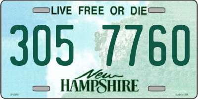 NH license plate 3057760