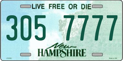 NH license plate 3057777