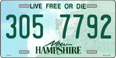 NH license plate 3057792