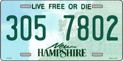 NH license plate 3057802