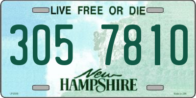 NH license plate 3057810
