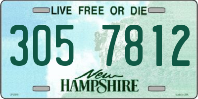 NH license plate 3057812