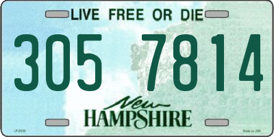 NH license plate 3057814