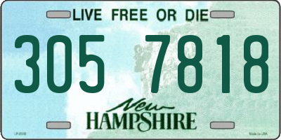 NH license plate 3057818