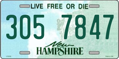 NH license plate 3057847