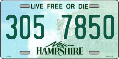NH license plate 3057850