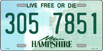 NH license plate 3057851