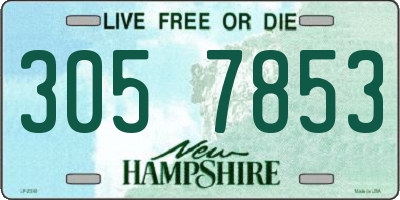 NH license plate 3057853