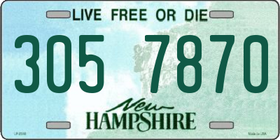 NH license plate 3057870