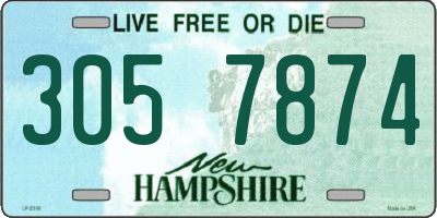 NH license plate 3057874