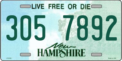 NH license plate 3057892
