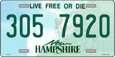 NH license plate 3057920