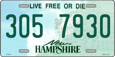NH license plate 3057930